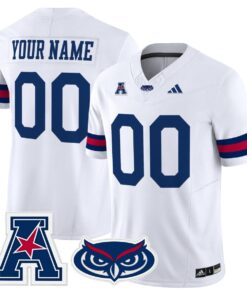 Alternative view of Custom Florida Atlantic Owls Jersey Name, Number 2025 All Stitched