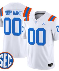 Custom Florida Gators Jersey Name, Number 1960s Throwback Vapor Limited