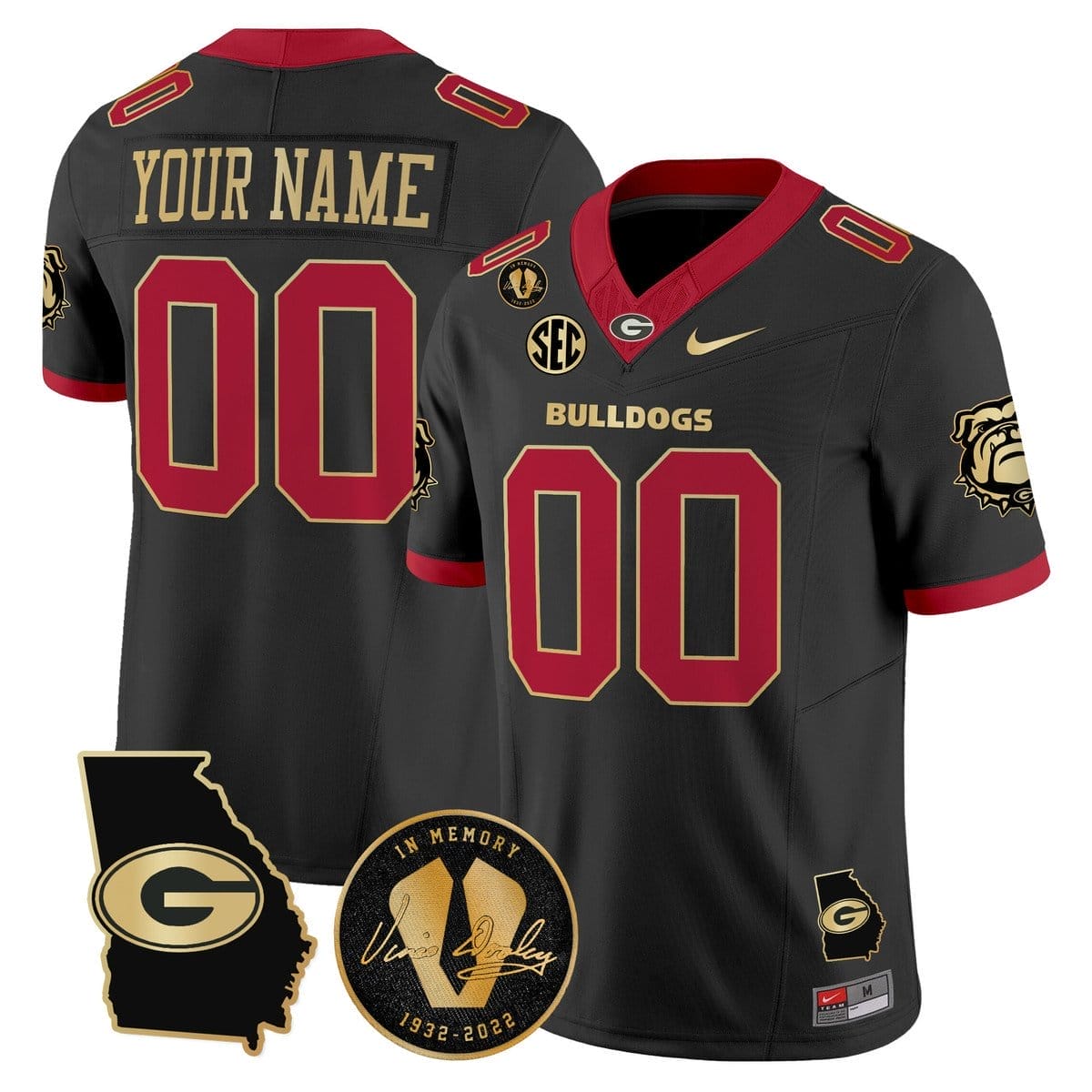 Custom Georgia Bulldogs Jersey 2025 Georgia Map, Vince Dooley Patch 5 Custom Georgia Bulldogs Jersey 2025 Georgia Map, Vince Dooley Patch - Image 5