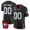 Custom Georgia Bulldogs Jersey 2025 Georgia Map, Vince Dooley Stitched 7 Custom Georgia Bulldogs Jersey 2025 Georgia Map Vince Dooley Stitched Black