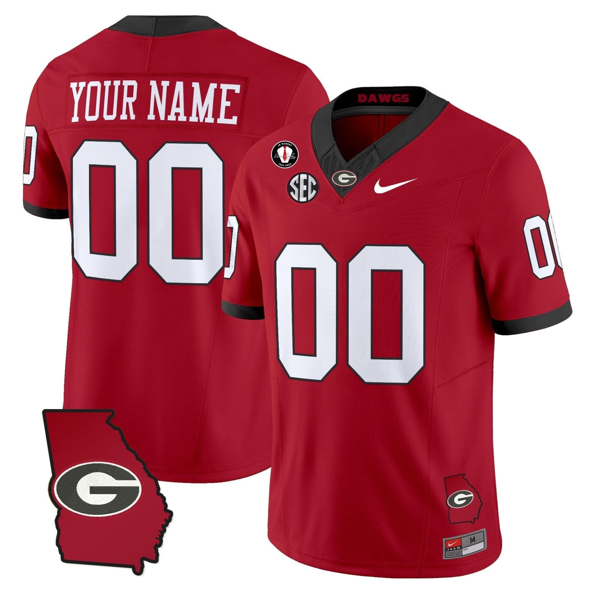 Custom Georgia Bulldogs Jersey 2025 Georgia Map, Vince Dooley Stitched 4 Custom Georgia Bulldogs Jersey 2025 Georgia Map, Vince Dooley Stitched - Image 4