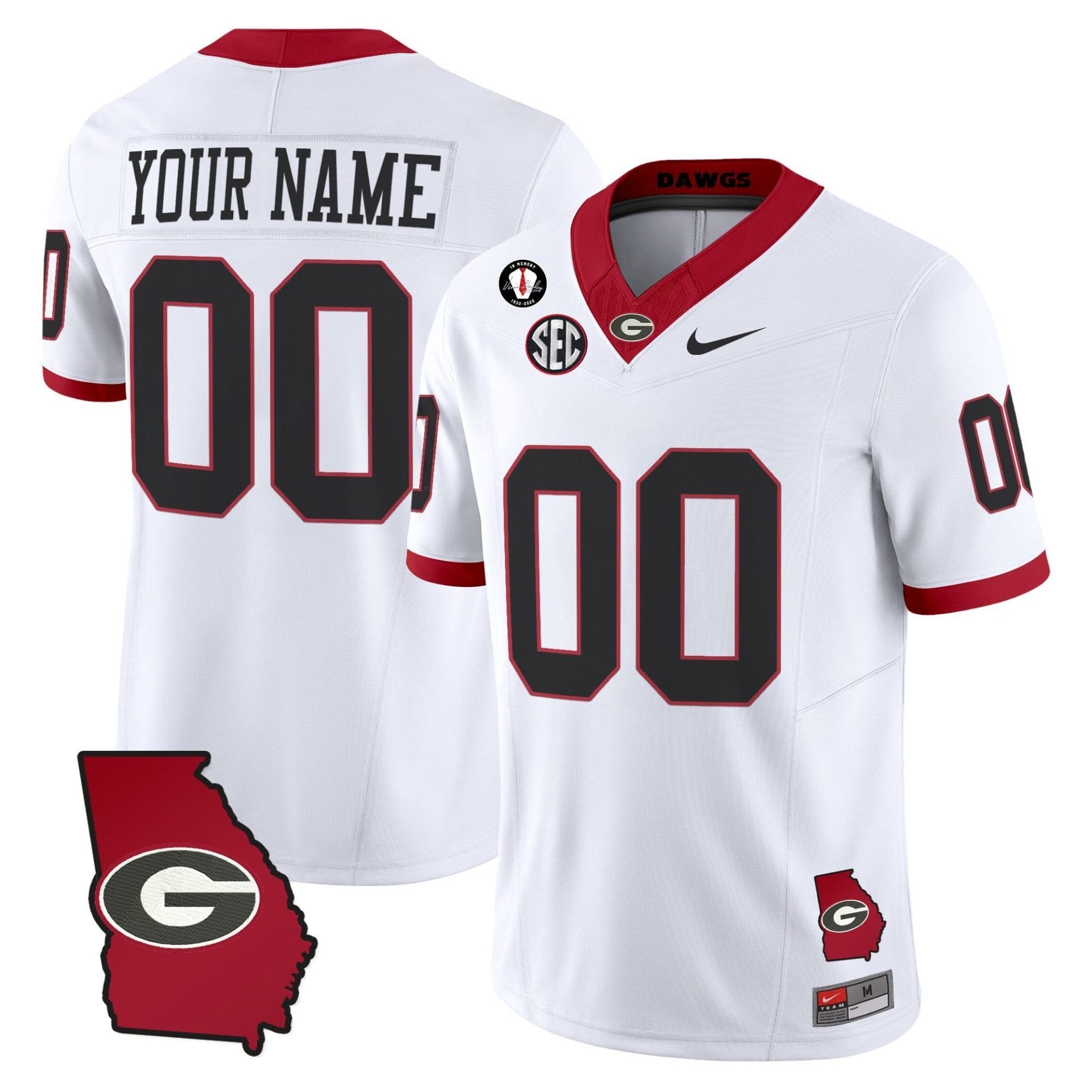 Custom Georgia Bulldogs Jersey 2025 Georgia Map, Vince Dooley Stitched 2 Custom Georgia Bulldogs Jersey 2025 Georgia Map, Vince Dooley Stitched - Image 2