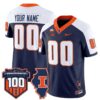 Custom Illinois Fighting Jersey Name Number 100th Memorial Stadium Navy Alter 4c557b0d 8252 47aa 8afd 5ed92f118596
