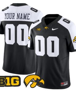 Custom Iowa Hawkeyes Jersey Name Number 2025 Limited Stitched Black Alternate