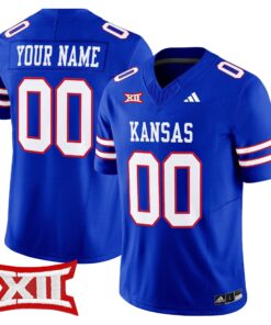 Custom Kansas Jayhawks Jersey Name, Number 2025 Limited Stitched 9 Custom Kansas Jayhawks Jersey Name Number 2025 Vapor Limited Stitched Royal
