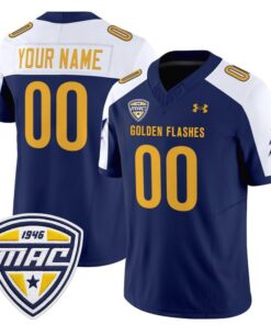 Custom Kent State Golden Flashes Jersey 2025 Limited Stitched Navy Alter