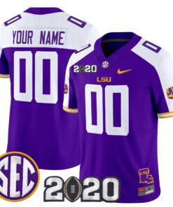 Custom LSU Tigers Jersey Name Number 2020 National Champions Stitched Purple Alter 0dca2103 4b80 4162 a04c 6263cea17ded