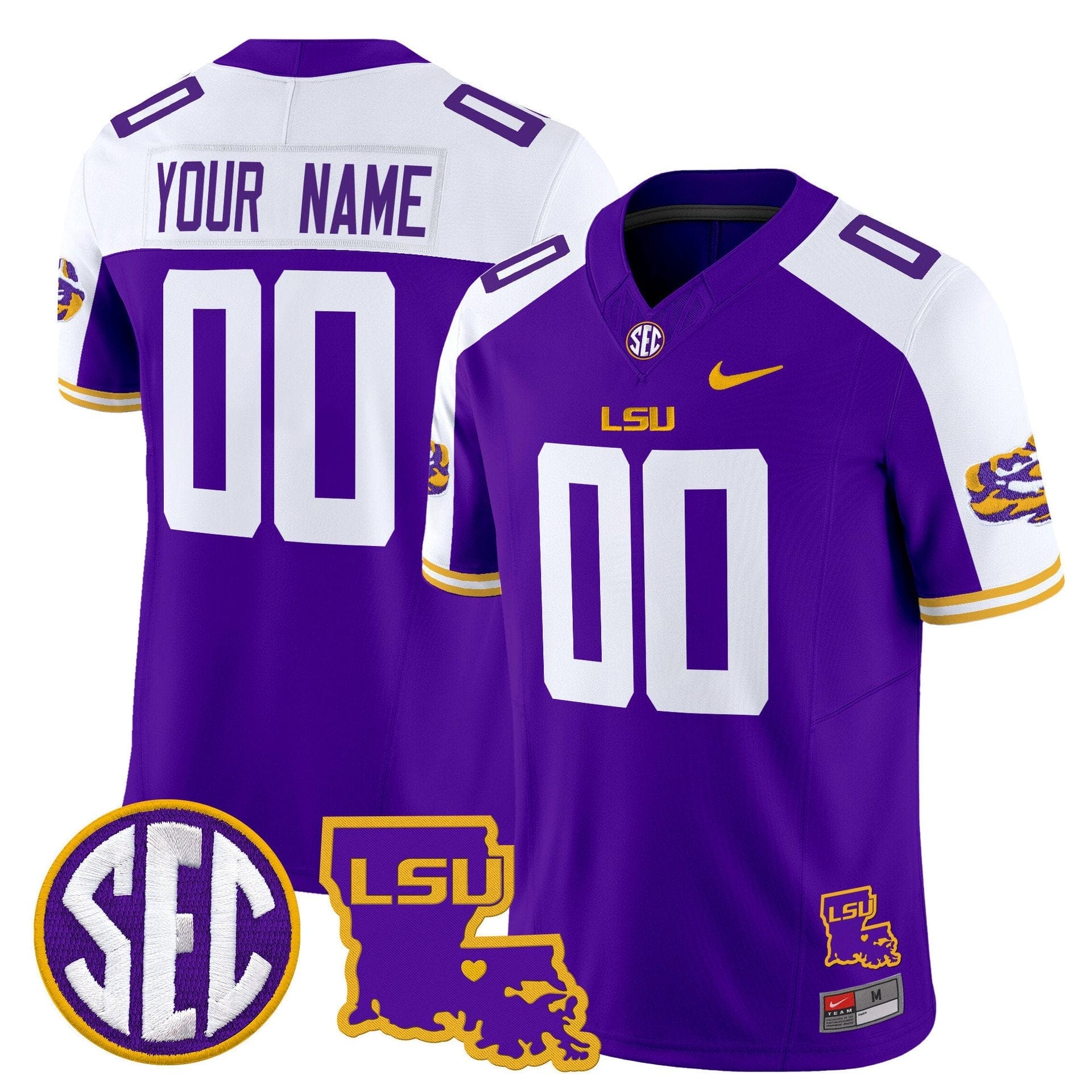 Custom LSU Tigers Jersey Name, Number 2025 Louisiana Patch Stitched 4 Custom LSU Tigers Jersey Name, Number 2025 Louisiana Patch Stitched - Image 4