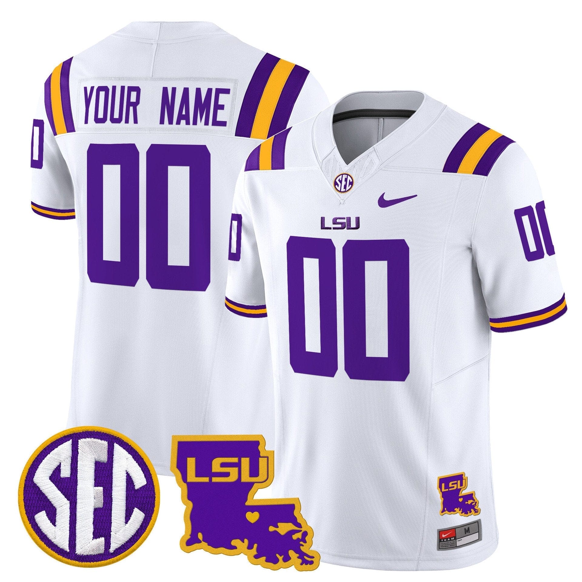 Custom LSU Tigers Jersey Name, Number 2025 Louisiana Patch Stitched 2 Custom LSU Tigers Jersey Name, Number 2025 Louisiana Patch Stitched - Image 2