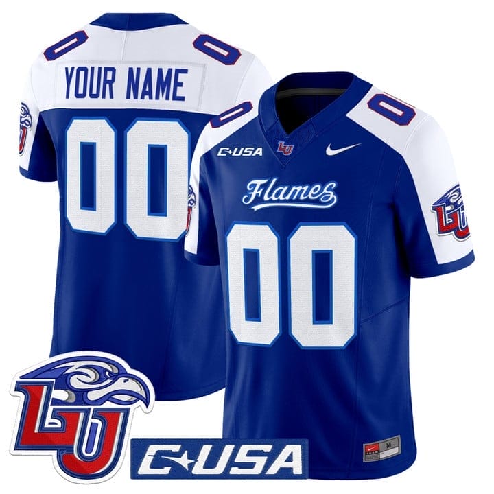 Custom Liberty Flames Jersey Name, Number 2025 Vapor Limited Stitched 3 Custom Liberty Flames Jersey Name, Number 2025 Vapor Limited Stitched - Image 3