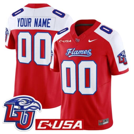 Custom Liberty Flames Jersey Name, Number 2025 Vapor Limited Stitched - Image 4