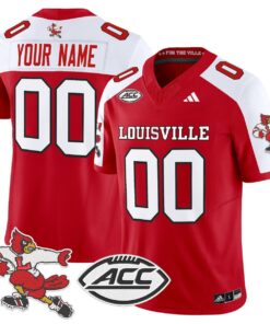 Custom Louisville Cardinals Jersey 1980s Throwback Limited Stitched Red Alter