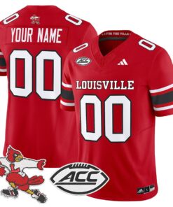 Custom Louisville Cardinals Jersey 1980s Throwback Vapor Limited Stitched Red