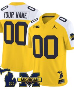 Alternative view of Custom Michigan Wolverines Jersey 2025 Vapor Limited V2 Stitched