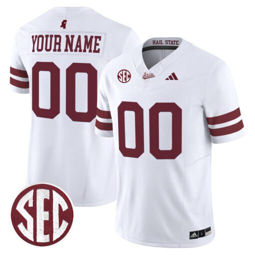 Custom Mississippi State Bulldogs Jersey Name, Number Dark Mode Stitched - Image 2