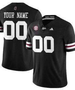 Custom Mississippi State Jersey Name, Number Darkness 2025 Stitched