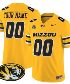 Custom Missouri Tigers Jersey Name Number 2025 Vapor Limited Stitched Gold