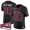 Custom Montana Grizzlies Jersey Name, Number 2025 Vapor Stitched 6 Custom MontanSStitched Black