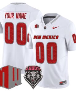 Alternative view of Custom New Mexico Lobos Jersey Name, Number 2025 Vapor Limited Stitched