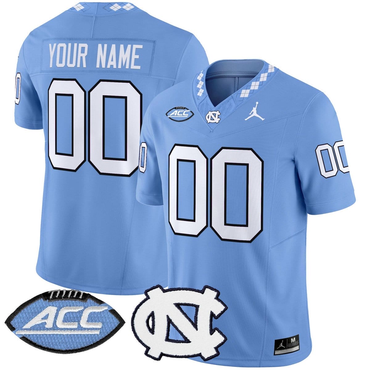 Custom North Carolina Tar Heels Jersey 2025 Vapor Limited Stitched - Image 3
