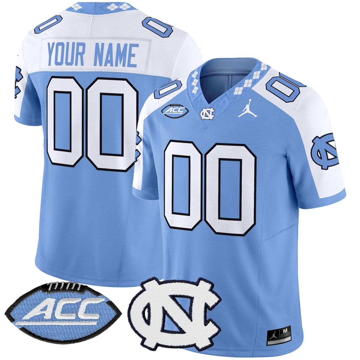 Custom North Carolina Tar Heels Jersey 2025 Vapor Limited Stitched - Image 2