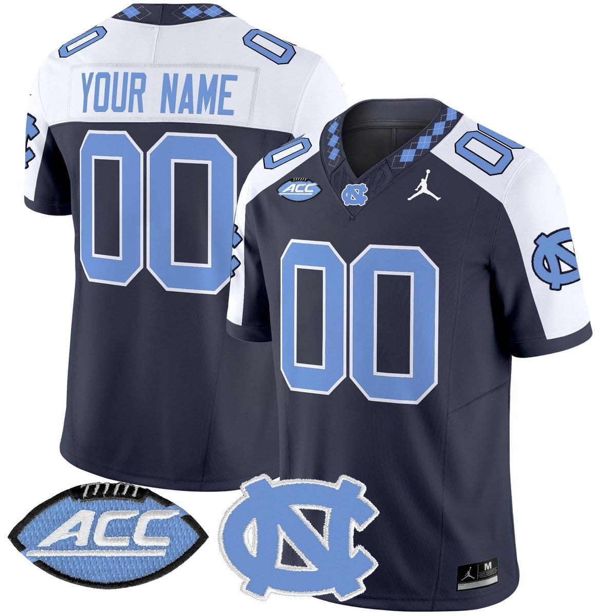 Custom North Carolina Tar Heels Jersey 2025 Vapor Limited Stitched - Image 4