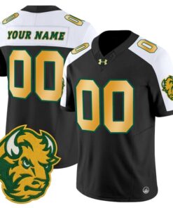 Custom North Dakota State Bison Jersey Name, Number Limited Stitched 7 Custom North Dakota State Bison Jersey Name Number Limited Stitched Black Alter