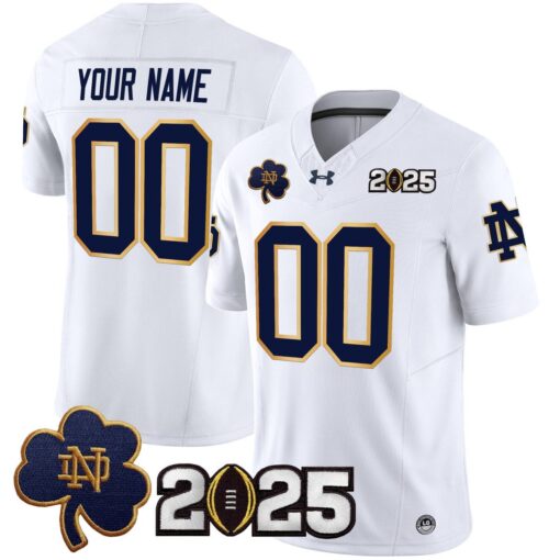 Custom Notre Dame Jersey Name, Number 2025 CFP Final Patch V3 Stitched - Image 5