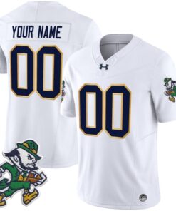 Custom Notre Dame Jersey Name, Number 2025 Gridiron Leprechaun Edition