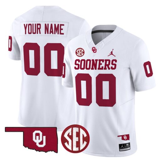 Custom Oklahoma Sooners Jersey Name, Number 2025 Limited Stitched - Image 2
