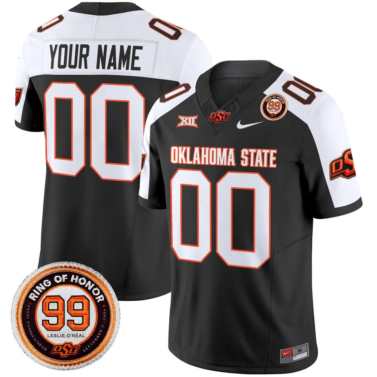 Custom Oklahoma State Cowboys Jersey 2025 Leslie O'neal Patch - Image 3