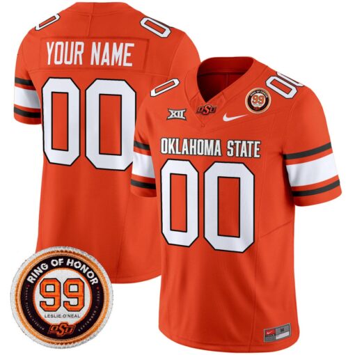Custom Oklahoma State Cowboys Jersey 2025 Leslie O'neal Patch - Image 5