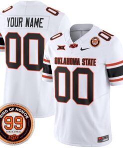 Alternative view of Custom Oklahoma State Cowboys Jersey 2025 Leslie O'neal Patch