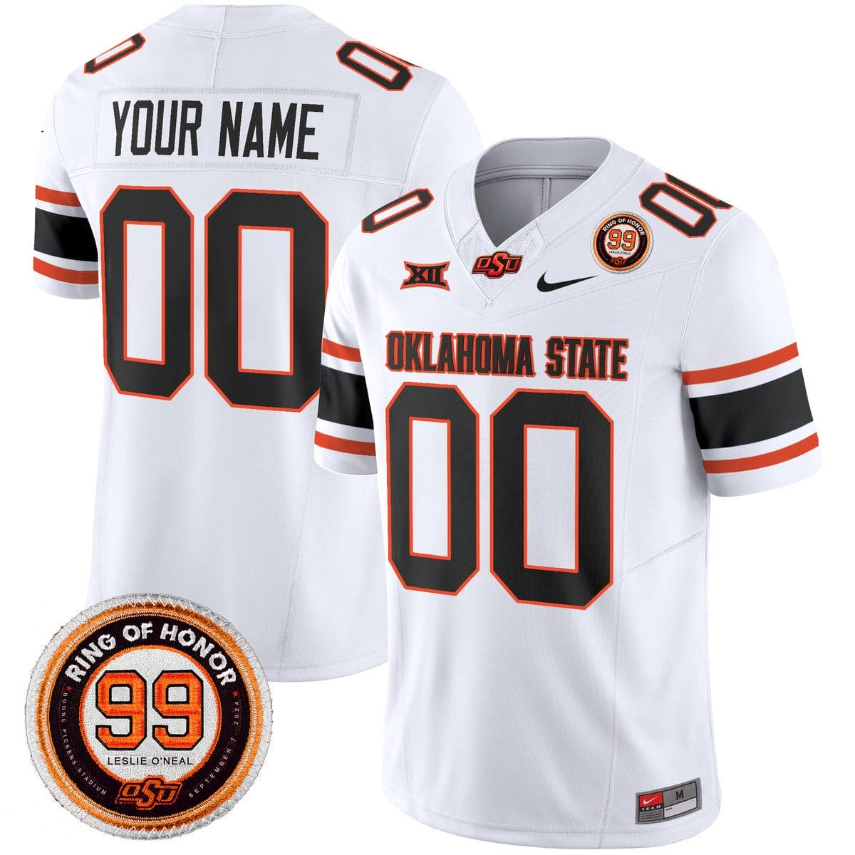 Custom Oklahoma State Cowboys Jersey 2025 Leslie O'neal Patch - Image 2