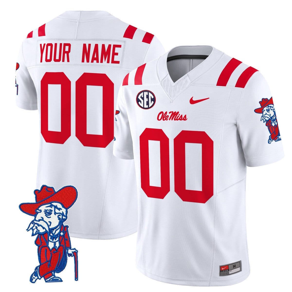 Custom Ole Miss Rebels Jersey Name, Number 2025 V2 Stitched - Image 2
