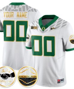 Alternative view of Custom Oregon Ducks Jersey Name, Number 2025 Shoe Duck Stitched
