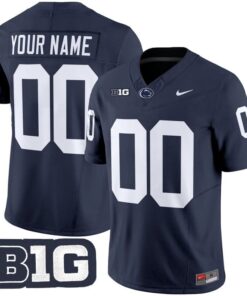 Custom Penn State Nittany Lions Jersey Vapor Limited 2025 Stitched Navy