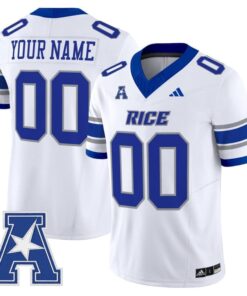 Custom Rice Owls Jersey Name, Number 2025 Vapor Limited Stitched Light Blue