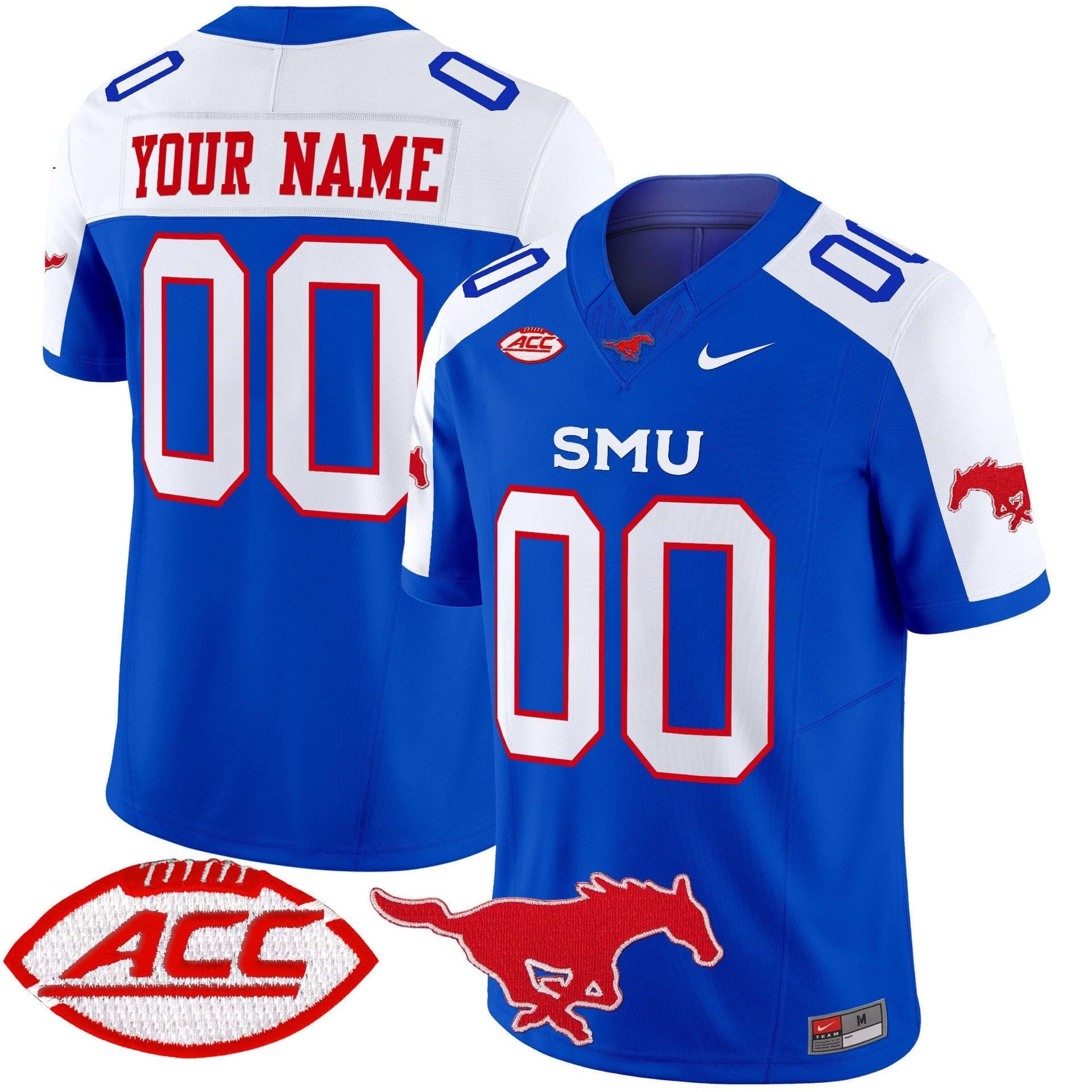 Custom SMU Mustangs Jersey Name, Number 2025 Vapor Limited Stitched 2 Custom SMU Mustangs Jersey Name, Number 2025 Vapor Limited Stitched - Image 2