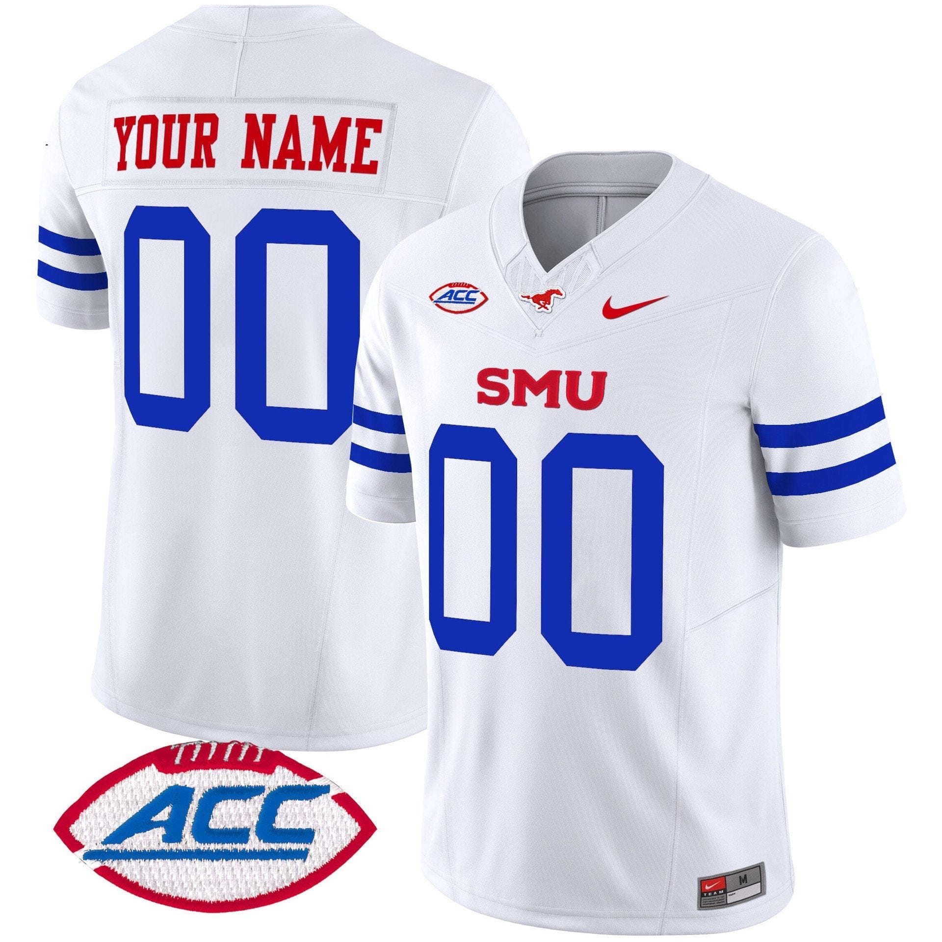 Custom SMU Mustangs Jersey Name, Number 2025 Vapor Limited Stitched 1 Custom SMU Mustangs Jersey Name, Number 2025 Vapor Limited Stitched
