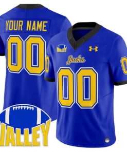 Custom South Dakota State Jersey Name Number Jackrabbits 2025 Stitched Blue
