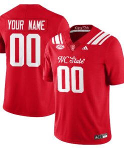 Alternative view of Custom State Wolfpack Jersey City of Oaks Name, Number Limited Stitched
