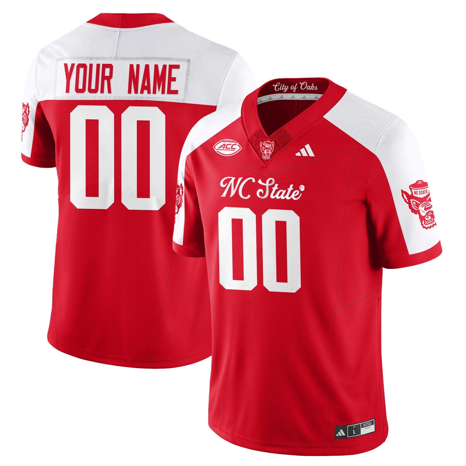 Custom State Wolfpack Jersey City of Oaks Name, Number Limited Stitched