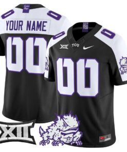 Custom TCU Horned Frogs Jersey Name Number 2025 Limited Stitched Black Alter