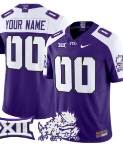 Custom TCU Horned Frogs Jersey Name Number 2025 Limited Stitched Purple Alter