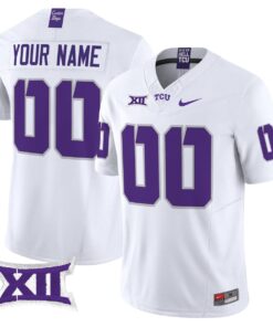 Alternative view of Custom TCU Horned Frogs Jersey Name, Number 2025 Limited Stitched