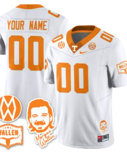 Alternative view of Custom Tennessee Vols Jersey Name, Number Morgan Wallen 2025 Stitched