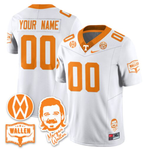 Custom Tennessee Vols Jersey Name, Number Morgan Wallen 2025 Stitched - Image 2