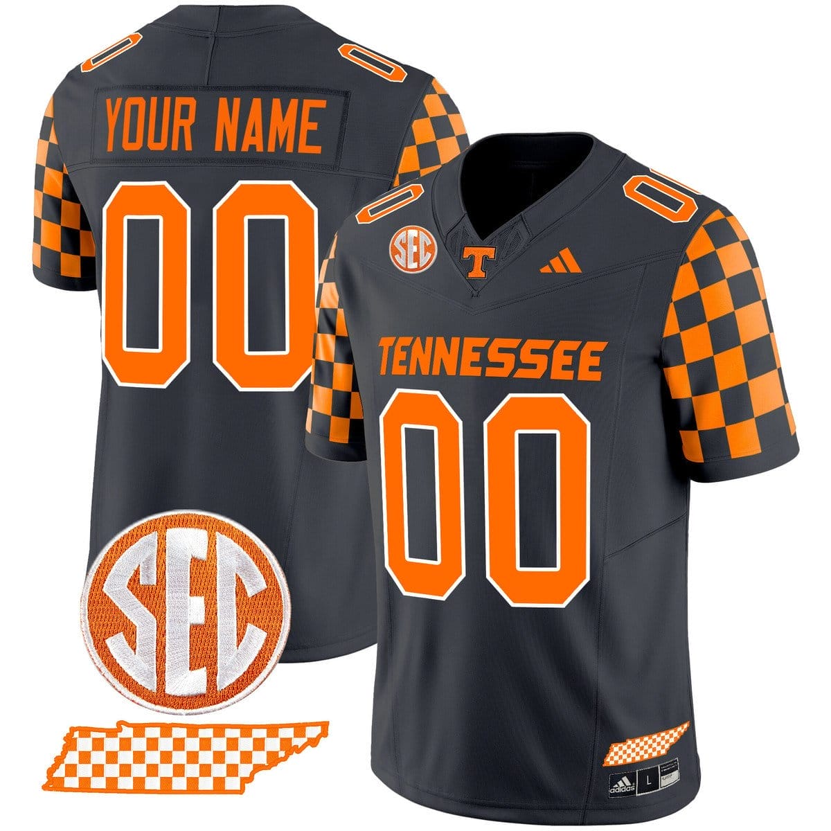 Custom Tennessee Vols Jersey Rebrand 2026 Checkerboard Stitched 3 Custom Tennessee Vols Jersey Rebrand 2026 Checkerboard Stitched - Image 3
