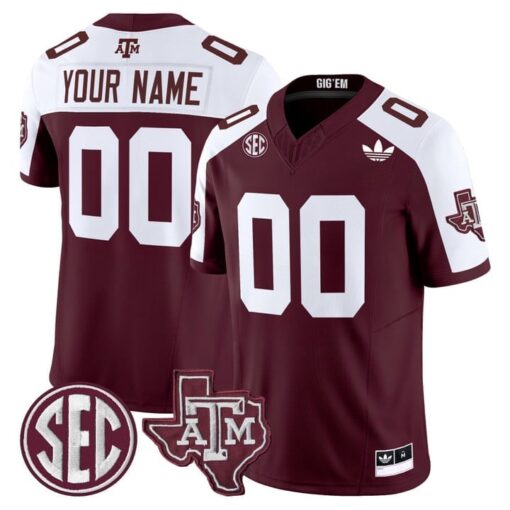 Custom Texas A&M Aggies Jersey Name, Number 2025 Vapor V2 Stitched - Image 4